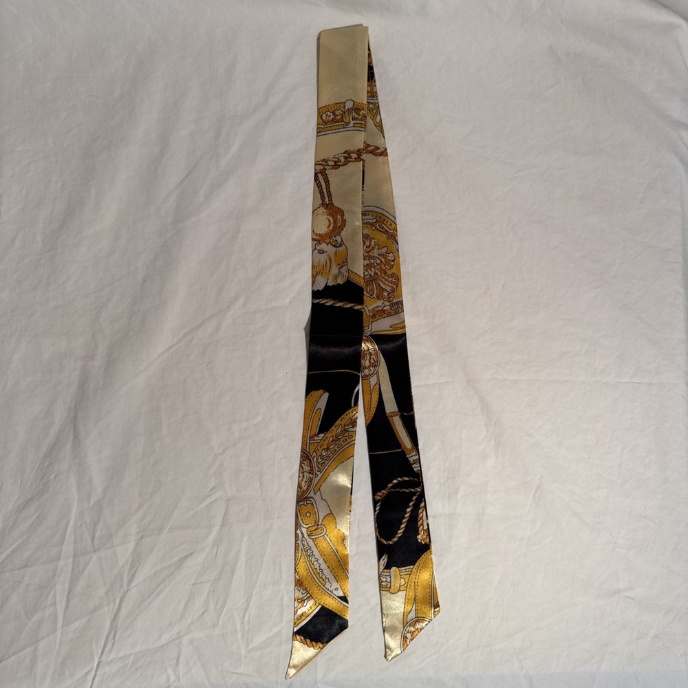 Gold and Black Fancy Purse Hair Scarf New